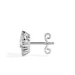heart cluster diamond stud earrings in white gold