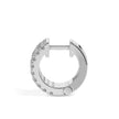 multi row pave diamond hoop earrings in white gold