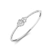 pear two stone diamond bracelet in white gold