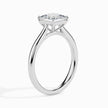 princess cut solitaire diamond ring in white gold