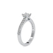 princess prong lab-grown diamond ring in white gold