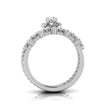 round cut lab-grown diamond enhancer ring in white gold