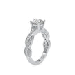round solitaire diamond ring in white gold