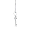 square pave diamond pendant necklace in white gold
