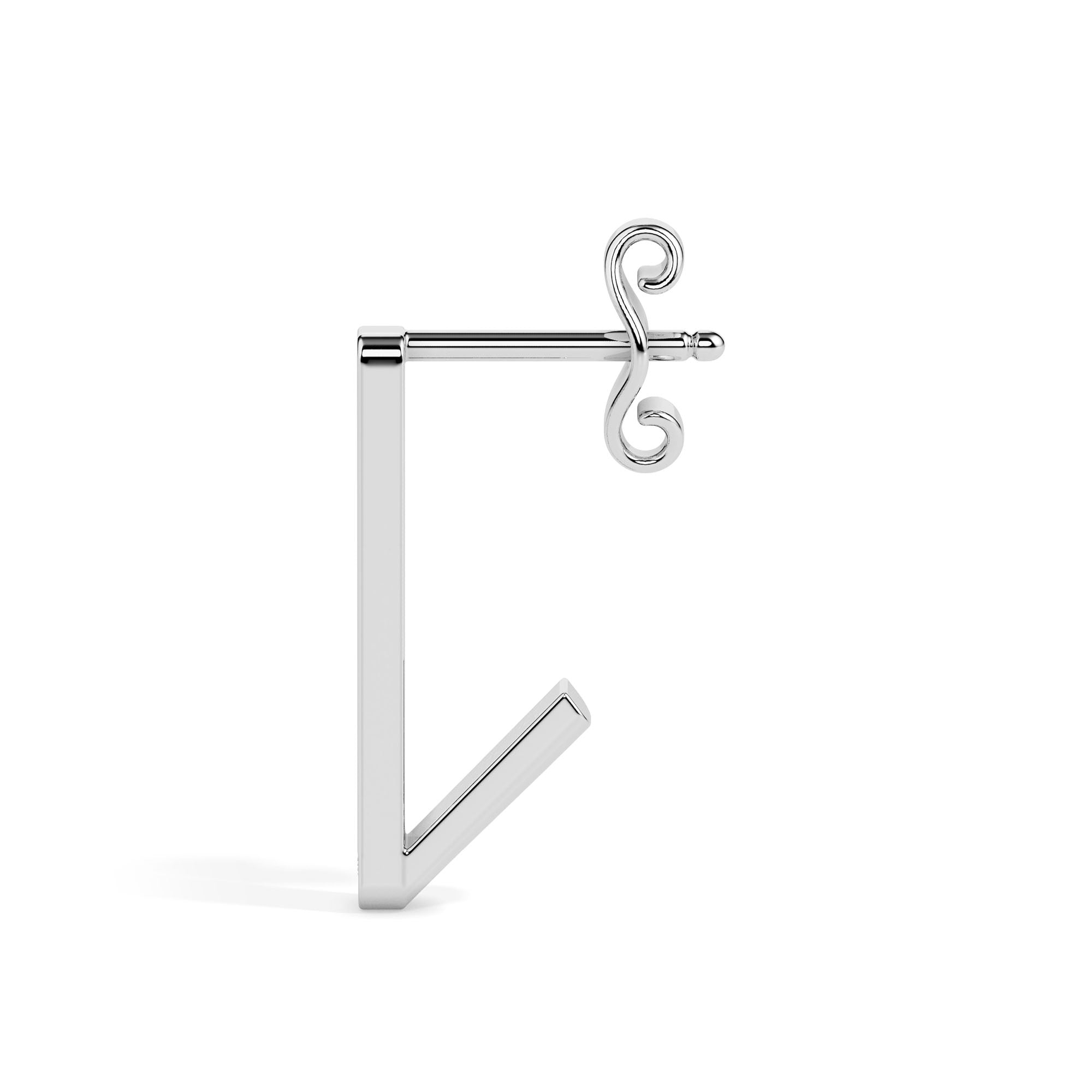 vertical bar diamond drop earrings in white gold
