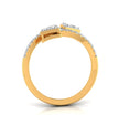 arrow shape bypass lab-grown diamond ring yellow gold