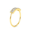 baguette cut channel set diamond ring in yellow gold