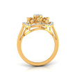 marquise cluster diamond ring in yellow gold