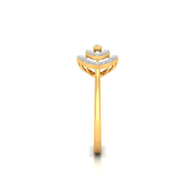 marquise cut double halo diamond ring in yellow gold