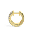 multi row pave diamond hoop earrings in yellow gold