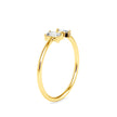 open style two stone diamond ring in yellow gold