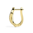twisted infinity diamond hoop earrings in yellow gold
