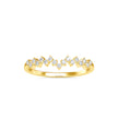 zig zag diamond ring in yellow gold