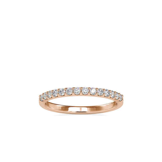 pavé half eternity lab-grown diamond ring in rose gold