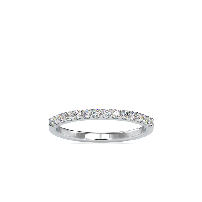 pavé half eternity lab-grown diamond ring in white gold