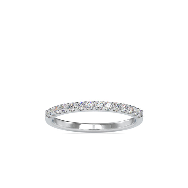 pavé half eternity lab-grown diamond ring in white gold