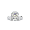 round cut halo lab-grown diamond ring in white gold