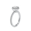 round halo lab-grown diamond ring in white gold